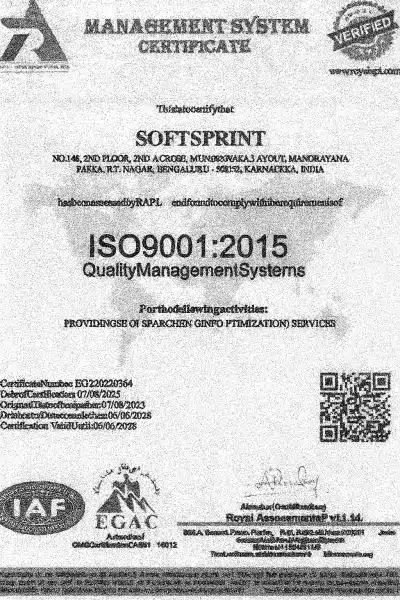 ISO Certification for SEO Services